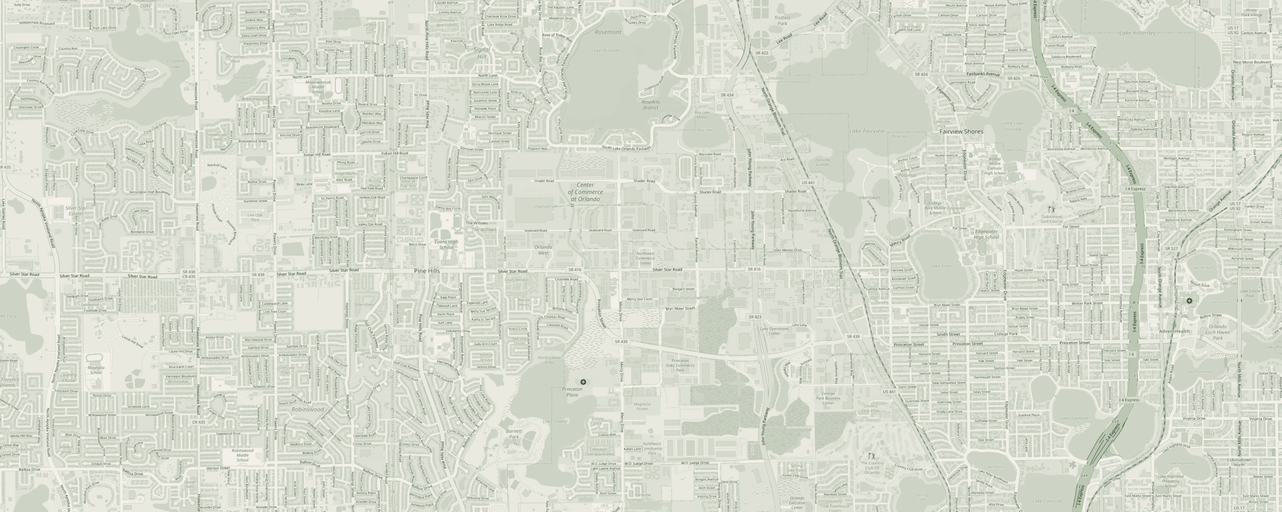 Map of the area surrounding 3848 Commerce Loop, Orlando, FL 32808