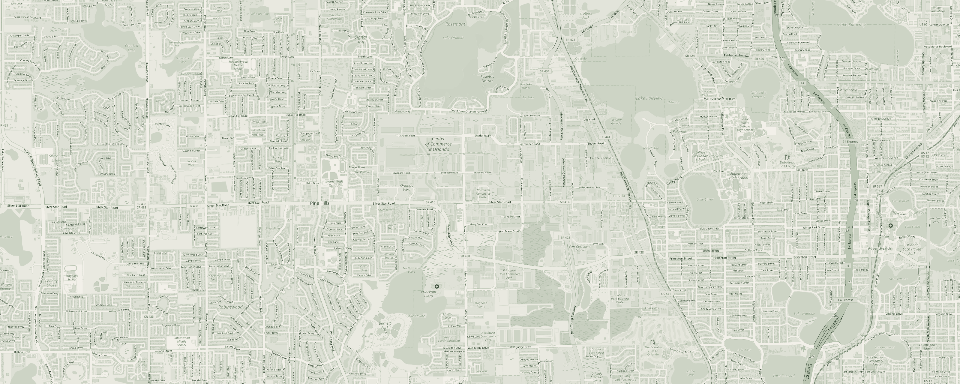 Map of the area surrounding 3848 Commerce Loop, Orlando, FL 32808