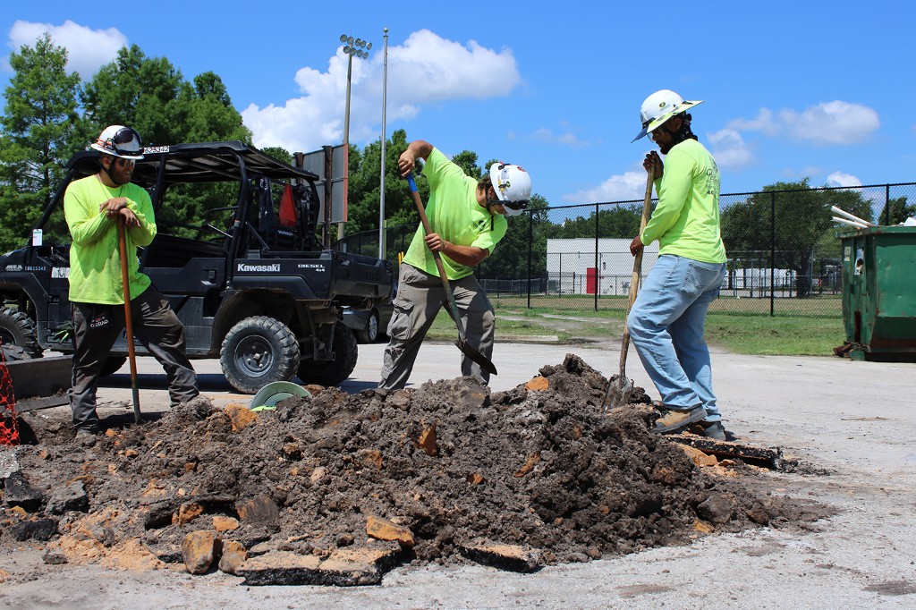 Site utility excavation